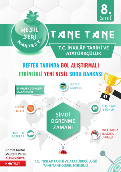 8. Sınıf T. C. İnkılap Tarihi ve Atatürkçülük Tane Tane Soru Bankası Nartest Yayınları ANKA Fotokopi