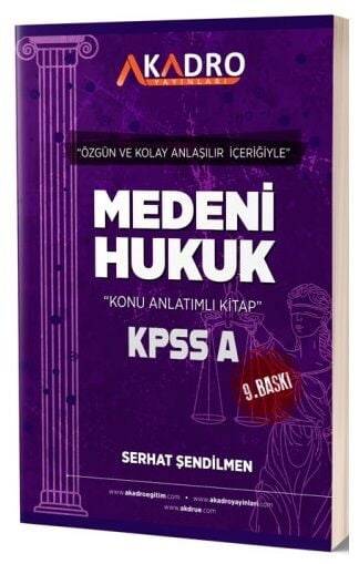 A Kadro Yayınları KPSS A Grubu Medeni Hukuk Konu Anlatımlı ANKA Fotokopi