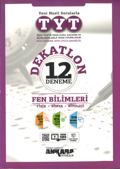 TYT Fen Bilimleri Dekatlon 12 Deneme ANKA Fotokopi