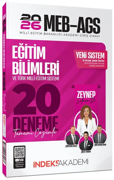 2026 MEB-AGS Eğitim Bilimleri ve Türk Milli Eğitim Sistemi 20 Deneme Çözümlü İndeks Akademi Yayıncılık ANKA Fotokopi