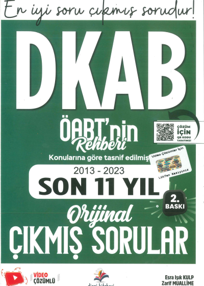DKAB ÖABT'NİN REHBERİ 2013-2023 ORJİNAL ÇIKMIŞ SORULAR ANKA Fotokopi
